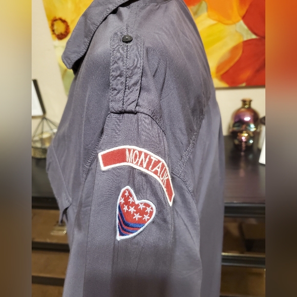 NWT American Eagle Outfitters Button Up Top with Patches Size XXL - Picture 2 of 8